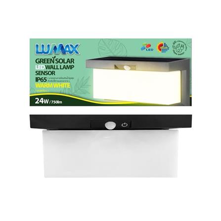 ไฟผนังภายนอก SOLAR LUMAX 74-00065 24 วัตต์ WARM WHITE สีดำ/ขาว_4
