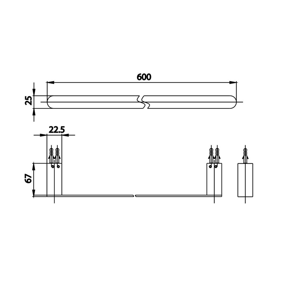 ราวแขวนผ้า COTTO CT0285GG (HM) สีเทา