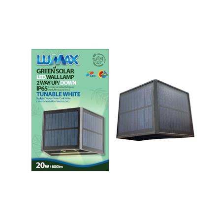ไฟผนังภายนอก SOLAR LUMAX 74-00066 20 วัตต์ DAYLIGHT/COOL WHITE/WARM WHITE สีดำ_3