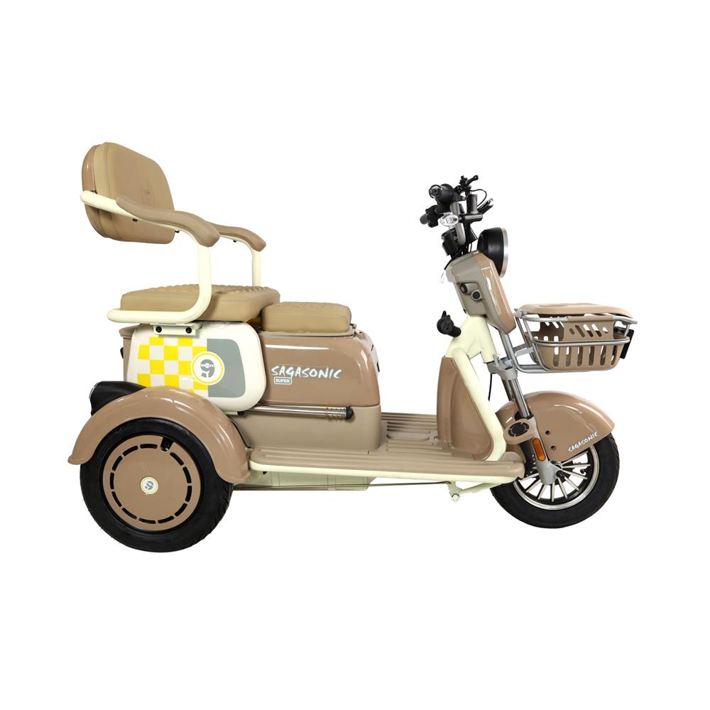 สกู๊ตเตอร์ไฟฟ้า 3 ล้อ SAGASONIC C3 สีน้ำตาล