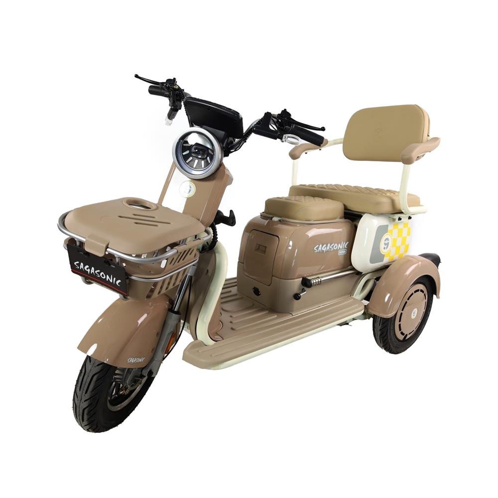 สกู๊ตเตอร์ไฟฟ้า 3 ล้อ SAGASONIC C3 สีน้ำตาล