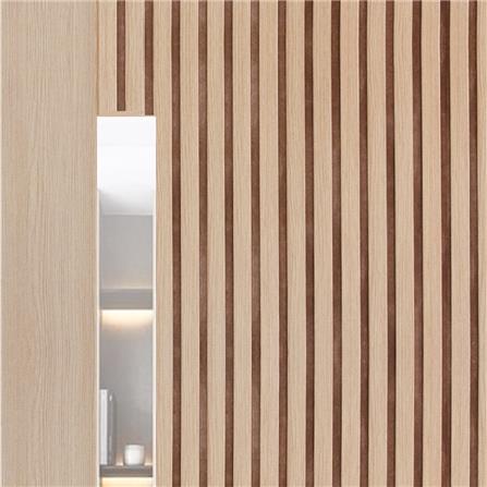 ประตูภายในโพลีสไตรีน ไม่เจาะลูกบิด LINEDEKOR ONE FIFTH 90x200 ซม. สีบีช_1