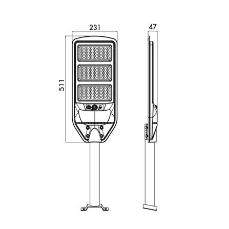 ไฟถนน SOLAR LUMAX 58-00423 100 วัตต์ DAYLIGHT สีดำ_5