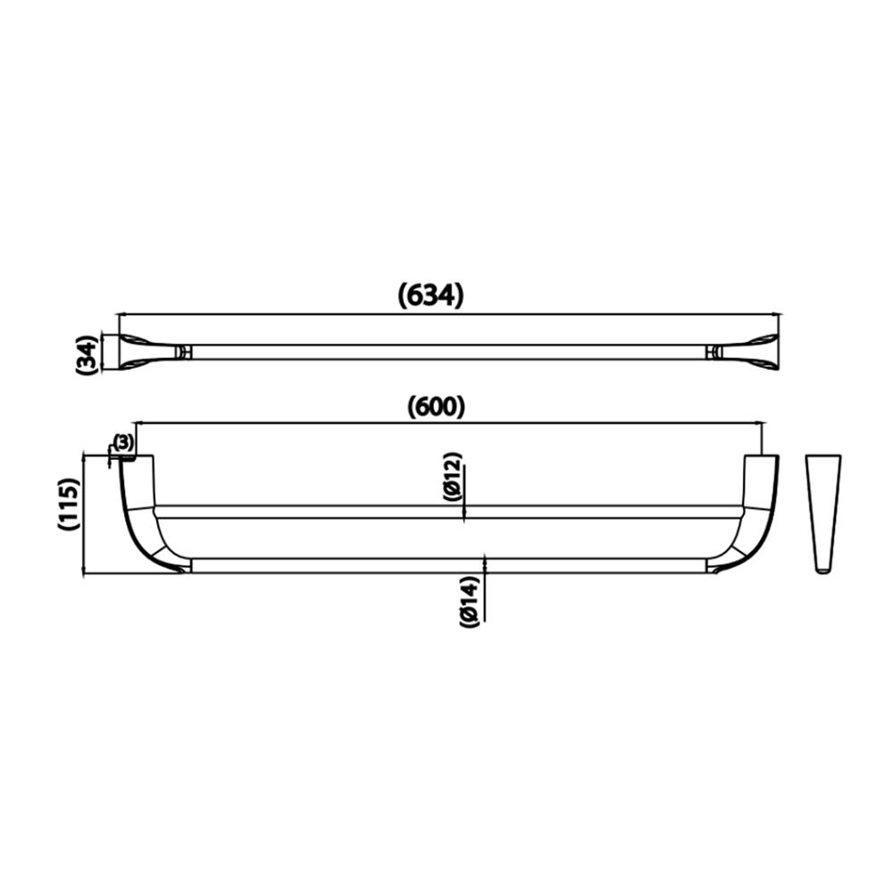 ราวแขวนผ้า COTTO CT0344 (HM) สีโครม