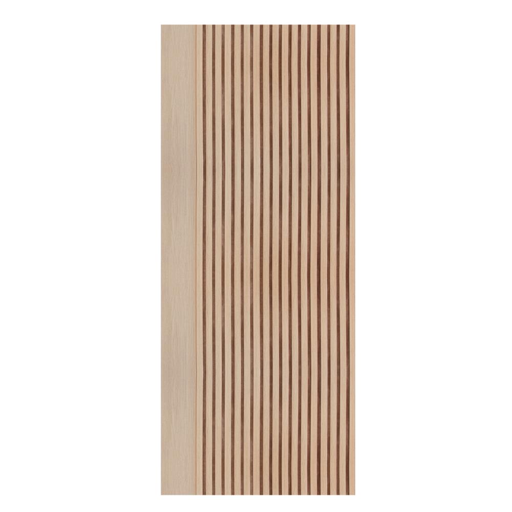 ประตูภายในโพลีสไตรีน ไม่เจาะลูกบิด LINEDEKOR VETICAL 90x200 ซม. สีบีช