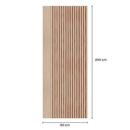 ประตูภายในโพลีสไตรีน ไม่เจาะลูกบิด LINEDEKOR VETICAL 90x200 ซม. สีบีช_4