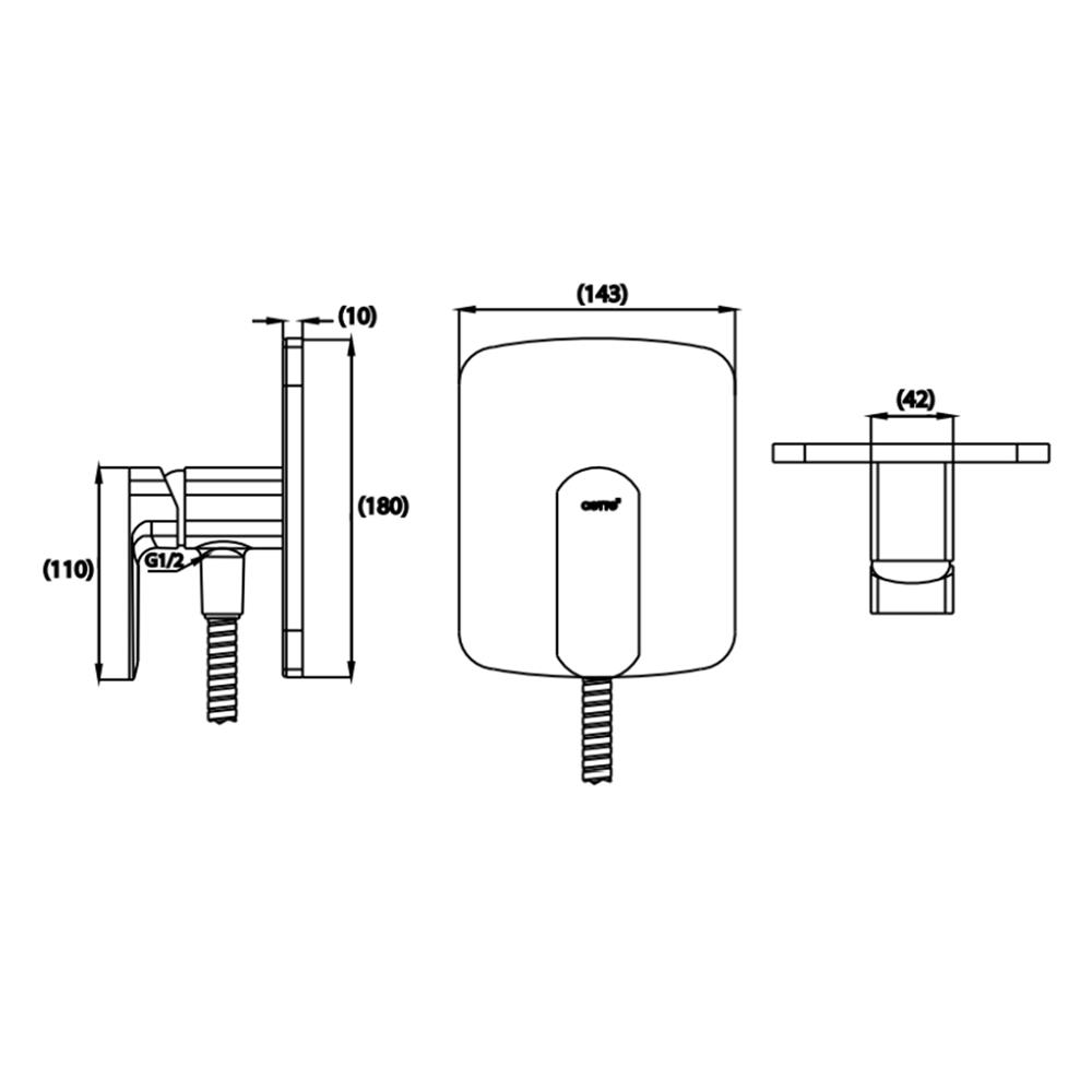 วาล์วฝักบัว 1 ทาง COTTO CT1283AGG(HM)