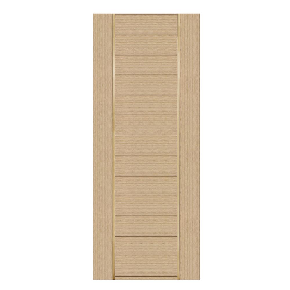 ประตูภายในโพลีสไตรีน ไม่เจาะลูกบิด LINEDEKOR DTD02G 90x200 ซม. สีบีชด้าน