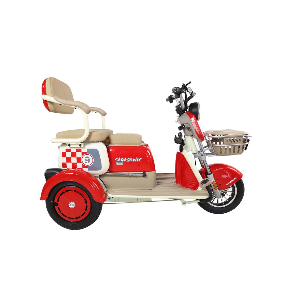 สกู๊ตเตอร์ไฟฟ้า 3 ล้อ SAGASONIC C3 สีแดง/ขาว