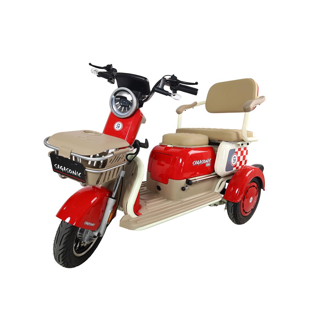 สกู๊ตเตอร์ไฟฟ้า 3 ล้อ SAGASONIC C3 สีแดง/ขาว