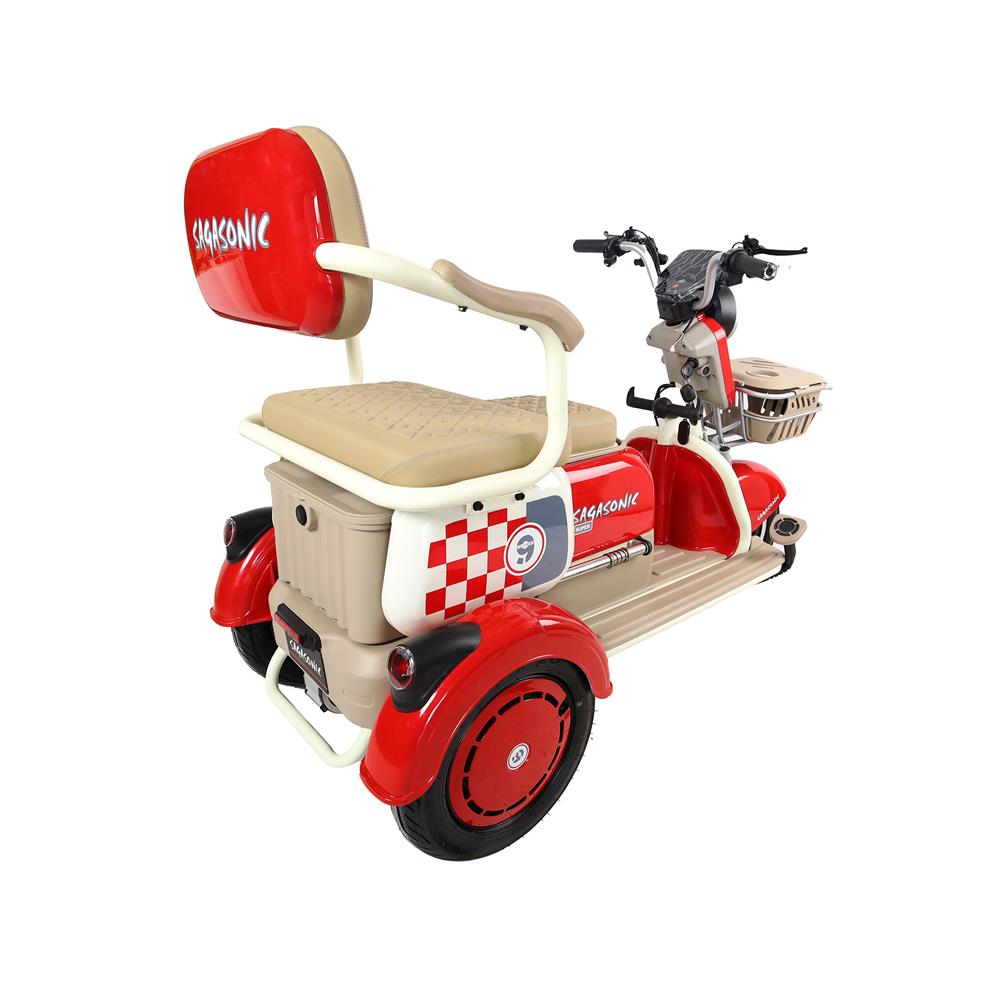 สกู๊ตเตอร์ไฟฟ้า 3 ล้อ SAGASONIC C3 สีแดง/ขาว