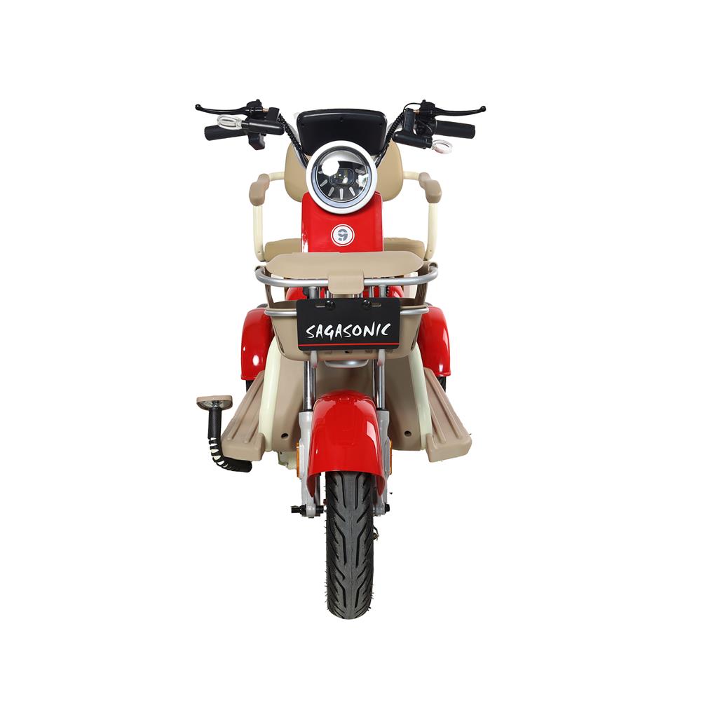 สกู๊ตเตอร์ไฟฟ้า 3 ล้อ SAGASONIC C3 สีแดง/ขาว