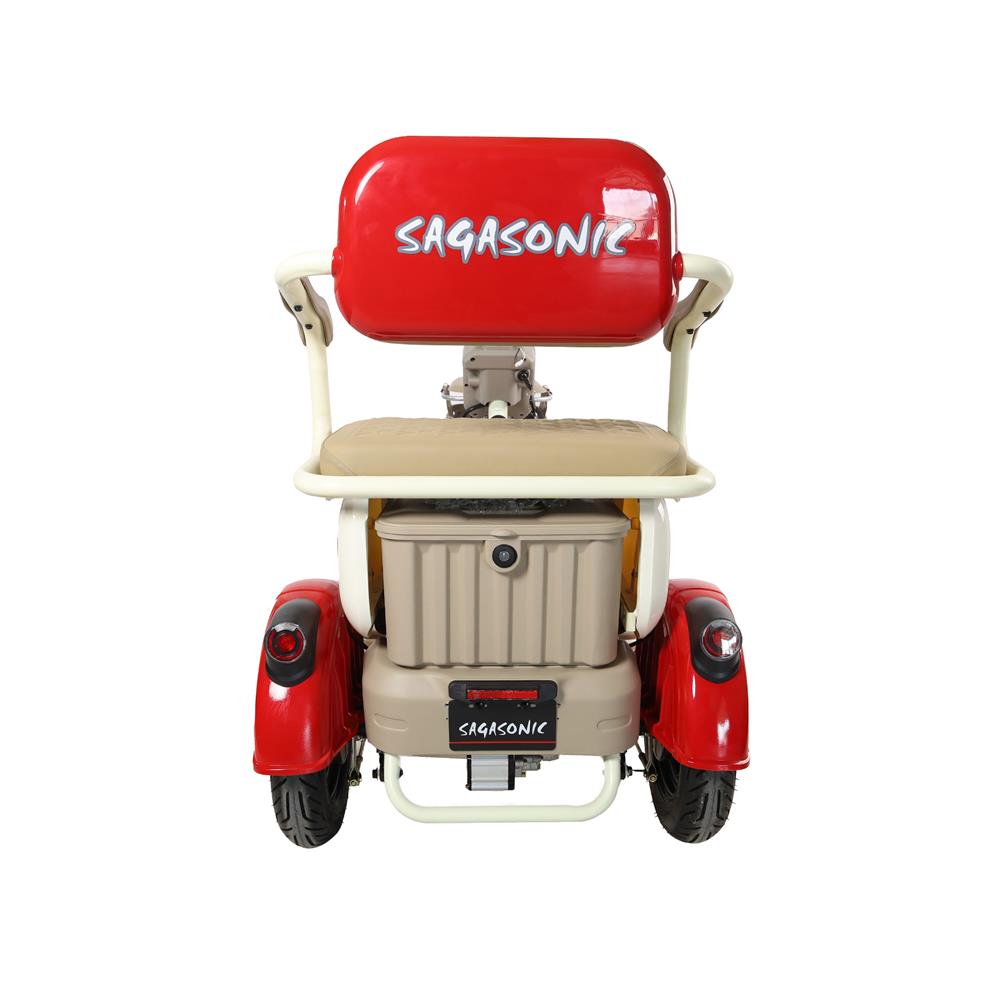 สกู๊ตเตอร์ไฟฟ้า 3 ล้อ SAGASONIC C3 สีแดง/ขาว