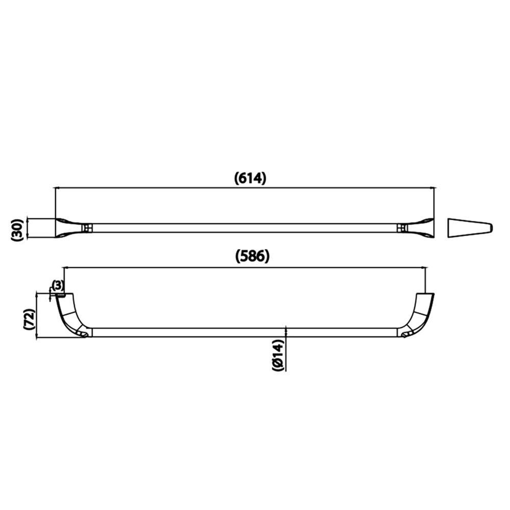 ราวแขวนผ้า COTTO CT0343 (HM) สีโครม