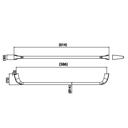 ราวแขวนผ้า COTTO CT0343 (HM) สีโครม_1