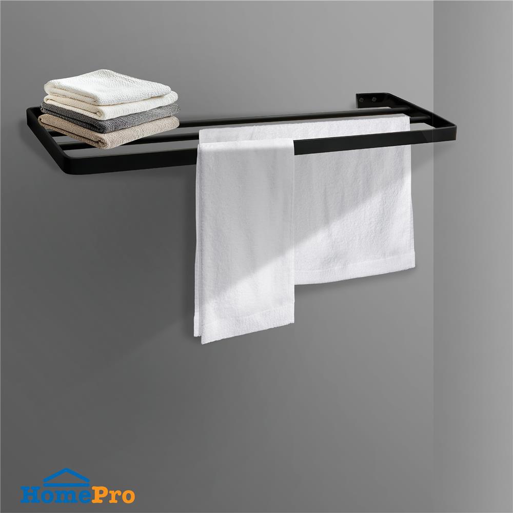 ชั้นวางพร้อมราว HONS H6112 สีดำ