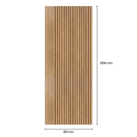 ประตูภายในโพลีสไตรีน ไม่เจาะลูกบิด LINEDEKOR VETICAL 90x200 ซม. สีสักด้าน_4