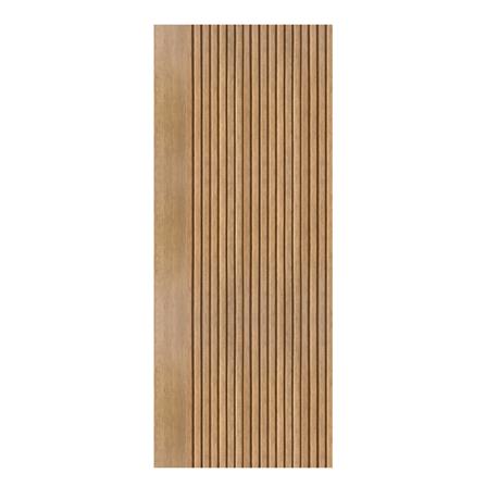 ประตูภายในโพลีสไตรีน ไม่เจาะลูกบิด LINEDEKOR VETICAL 90x200 ซม. สีสักด้าน