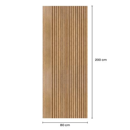 ประตูภายในโพลีสไตรีน ไม่เจาะลูกบิด LINEDEKOR VETICAL 80x200 ซม. สีสักด้าน_4