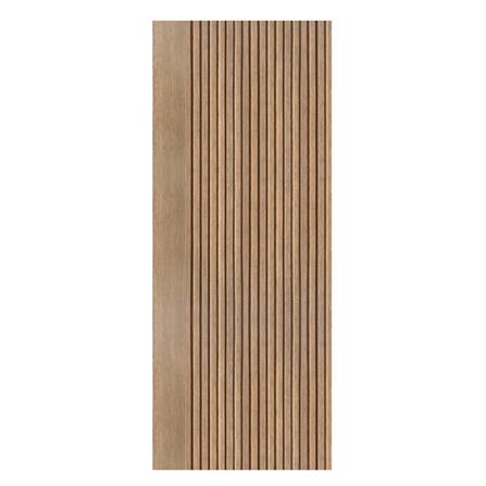 ประตูภายในโพลีสไตรีน ไม่เจาะลูกบิด LINEDEKOR VETICAL 80x200 ซม. สีสักด้าน