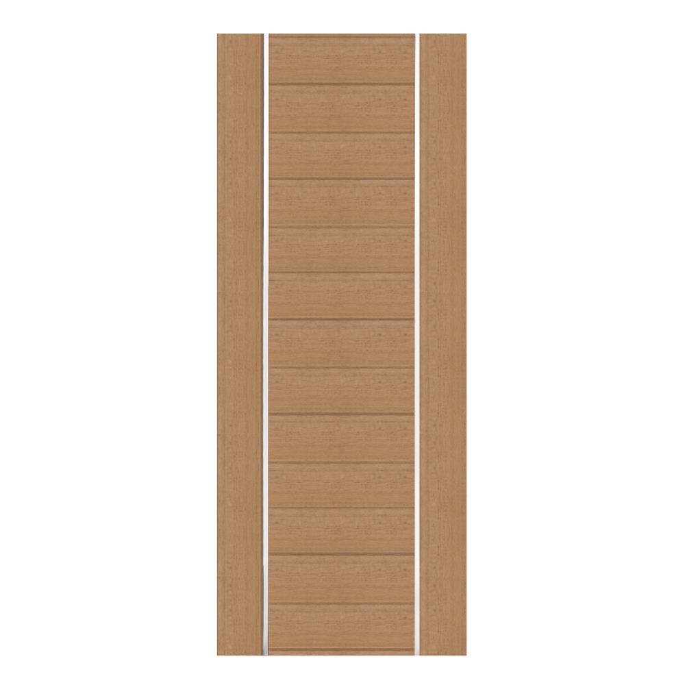 ประตูภายในโพลีสไตรีน ไม่เจาะลูกบิด LINEDEKOR DTD02S 90x200 ซม. สีสักด้าน