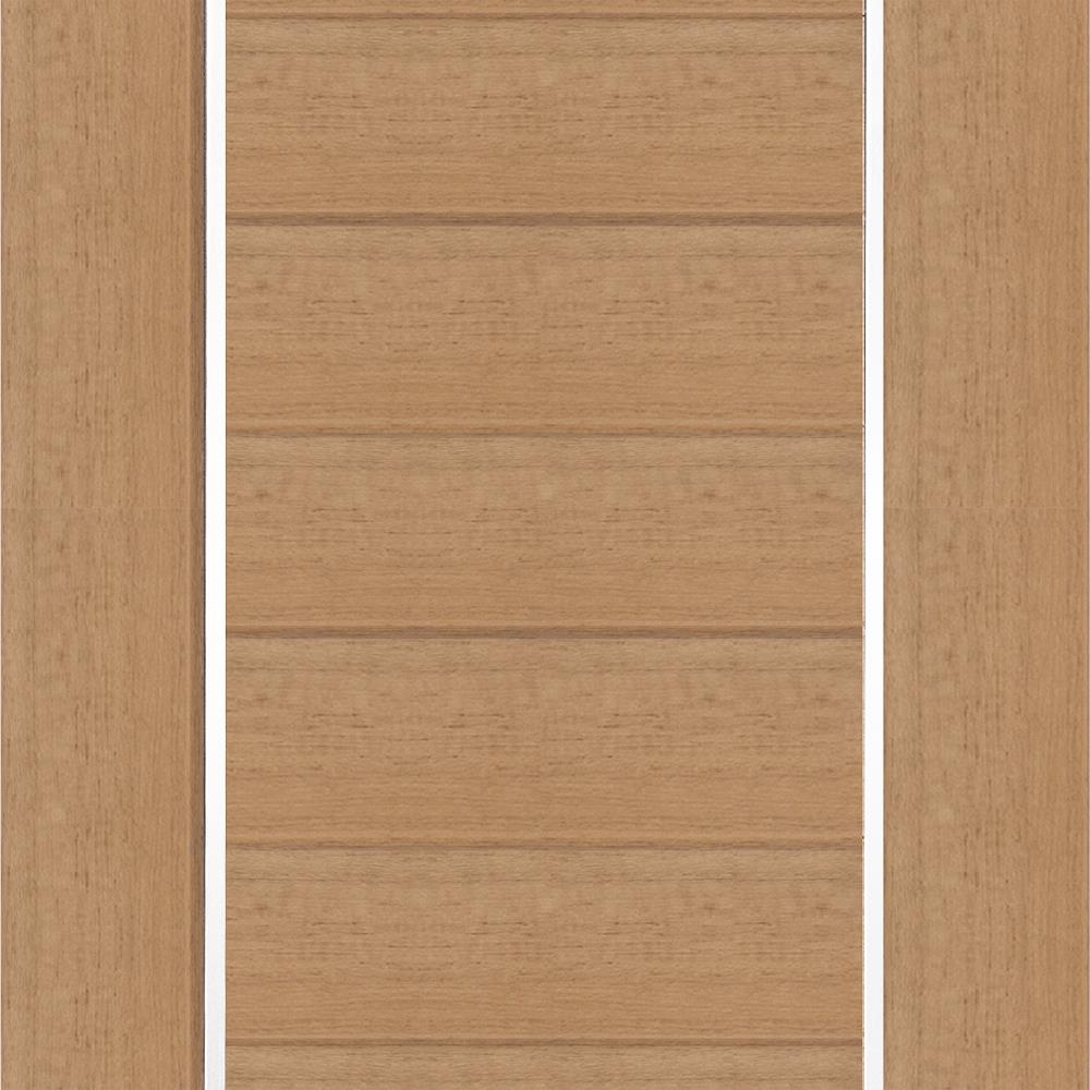 ประตูภายในโพลีสไตรีน ไม่เจาะลูกบิด LINEDEKOR DTD02S 90x200 ซม. สีสักด้าน