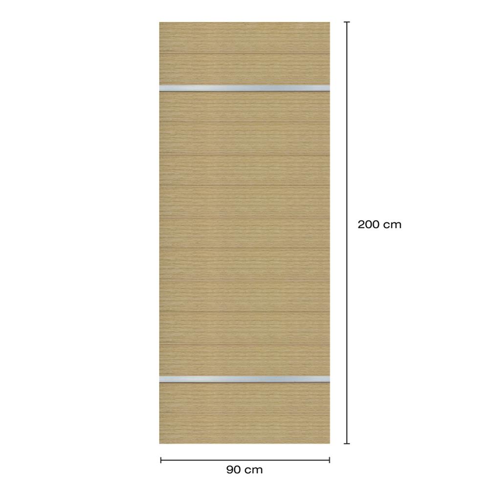 ประตูภายในโพลีสไตรีน ไม่เจาะลูกบิด LINEDEKOR DTD01S 90x200 ซม. สีบีชด้าน