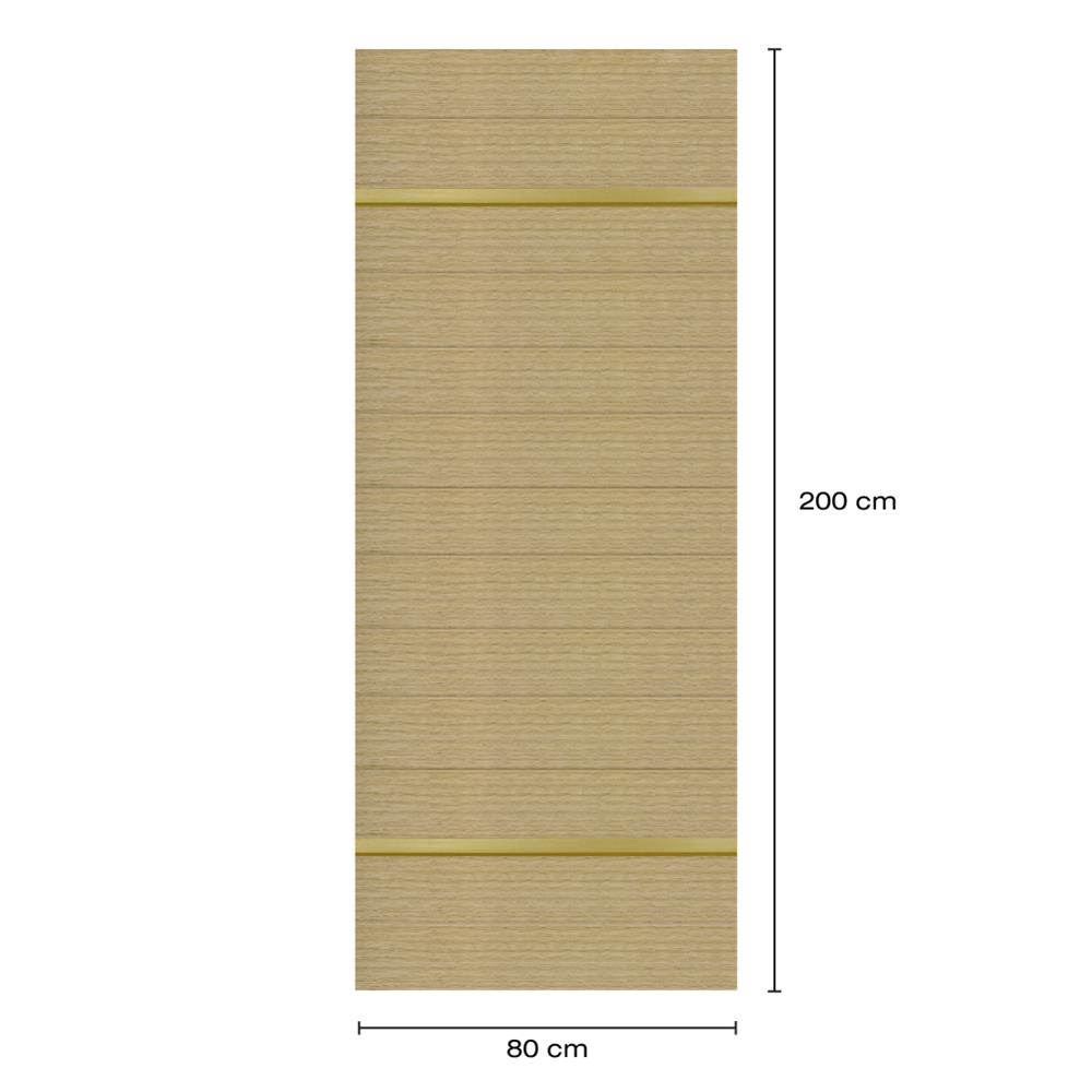 ประตูภายในโพลีสไตรีน ไม่เจาะลูกบิด LINEDEKOR DTD01G 80x200 ซม. สีบีชด้าน