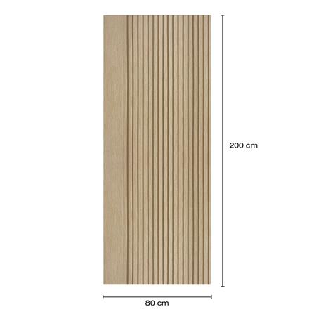 ประตูภายในโพลีสไตรีน ไม่เจาะลูกบิด LINEDEKOR VETICAL 80x200 ซม. สีบีชด้าน_4