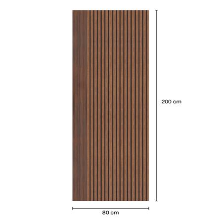 ประตูภายในโพลีสไตรีน ไม่เจาะลูกบิด LINEDEKOR VETICAL 80x200 ซม. สีโรสวู้ด_4