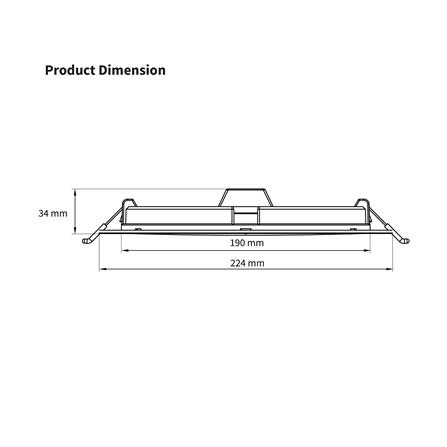 ดาวน์ไลท์ LED TOSHIBA HIGH WATT 7.48 นิ้ว 22 วัตต์ DAYLIGHT สีขาว_5