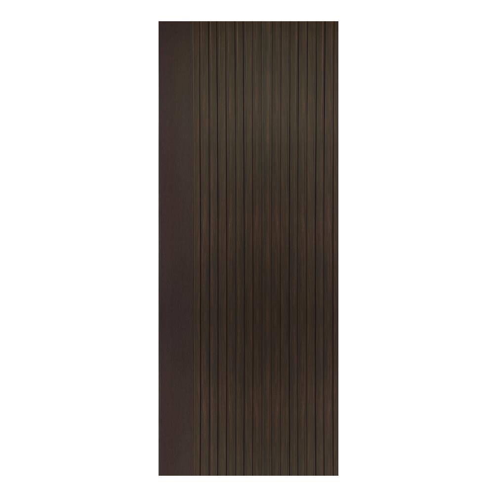 ประตูภายในโพลีสไตรีน ไม่เจาะลูกบิด LINEDEKOR VETICAL 80x200 ซม. สีโอ๊ค