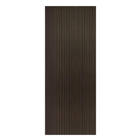 ประตูภายในโพลีสไตรีน ไม่เจาะลูกบิด LINEDEKOR VETICAL 80x200 ซม. สีโอ๊ค