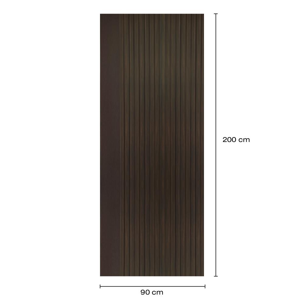 ประตูภายในโพลีสไตรีน ไม่เจาะลูกบิด LINEDEKOR VETICAL 90x200 ซม. สีโอ๊ค