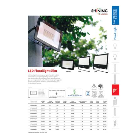 สปอตไลท์ภายนอก LED SHINING S-FD30065B-2 300 วัตต์ DAYLIGHT_6