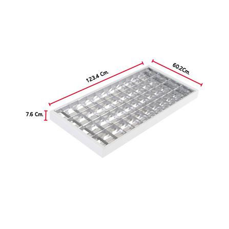 โคมตะแกรงติดลอย CARINI AURA S DE 4X120 ซม. สีขาว/สีเงิน_2