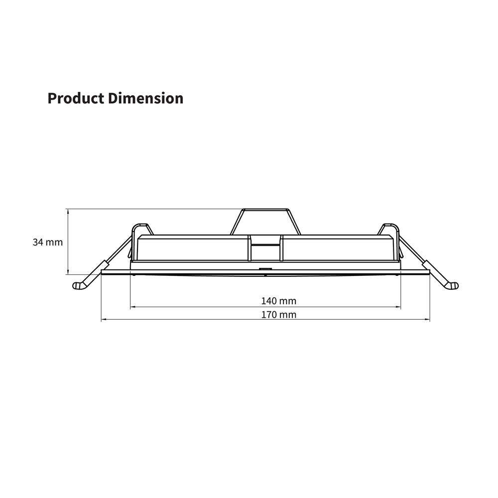 ดาวน์ไลท์ LED TOSHIBA HIGH WATT 5.52 นิ้ว 15 วัตต์ DAYLIGHT สีขาว