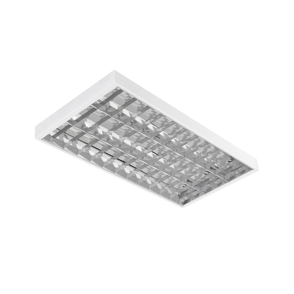 โคมตะแกรงติดลอย CARINI AURA S DE 3X120 ซม. สีขาว/สีเงิน