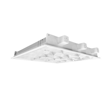 โคมตะแกรงฝังฝ้า CARINI AURA O DE 3X60 ซม. สีขาว/สีเงิน_0