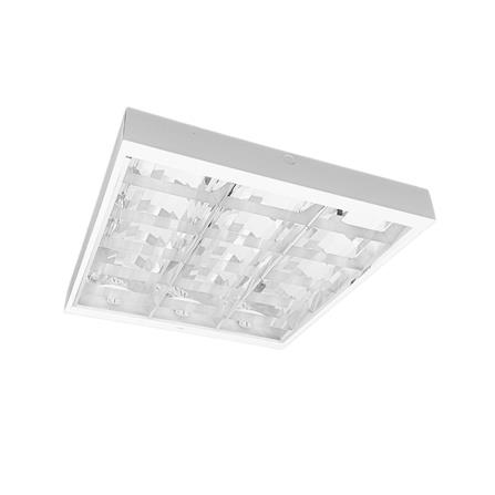 โคมตะแกรงติดลอย CARINI AURA S DE 3X60 ซม. สีขาว/สีเงิน_0