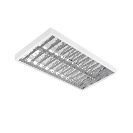 โคมตะแกรงติดลอย CARINI AURA S DE 2X120 ซม. สีขาว/สีเงิน_0