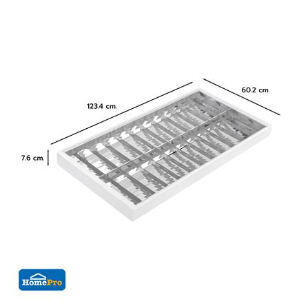 โคมตะแกรงติดลอย CARINI AURA S DE 2X120 ซม. สีขาว/สีเงิน_2