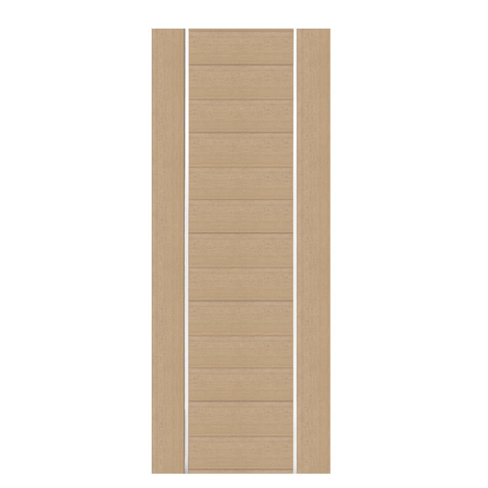 ประตูภายในโพลีสไตรีน ไม่เจาะลูกบิด LINEDEKOR DTD02S 80x200 ซม. สีสักด้าน