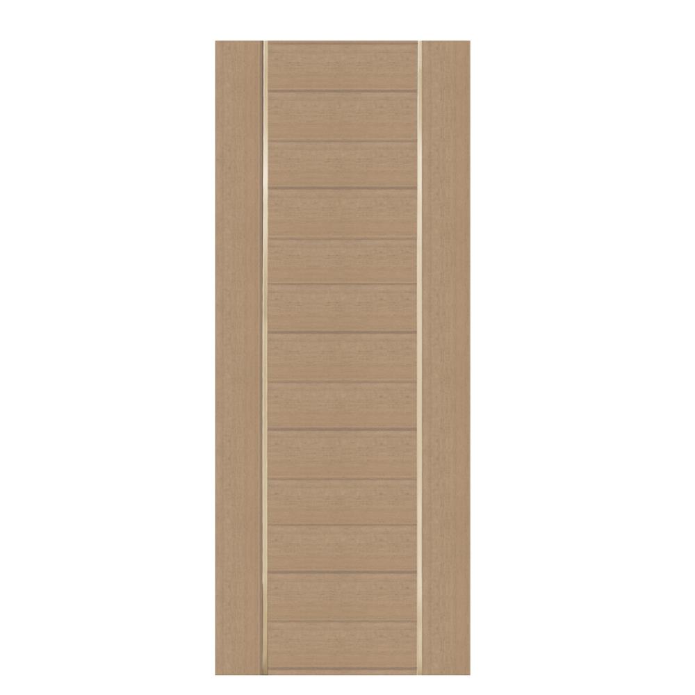 ประตูภายในโพลีสไตรีน ไม่เจาะลูกบิด LINEDEKOR DTD02G 80x200 ซม. สีสักด้าน