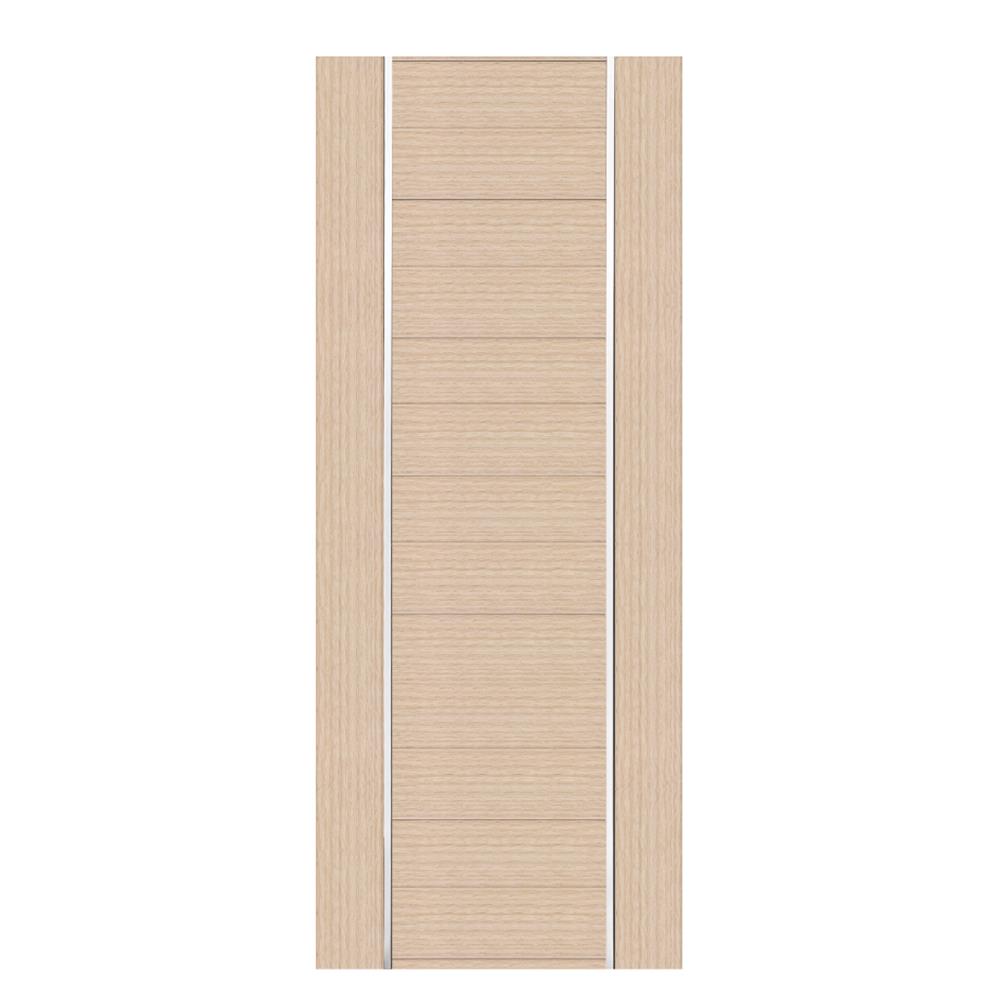 ประตูภายในโพลีสไตรีน ไม่เจาะลูกบิด LINEDEKOR DTD02S 80x200 ซม. สีบีชด้าน