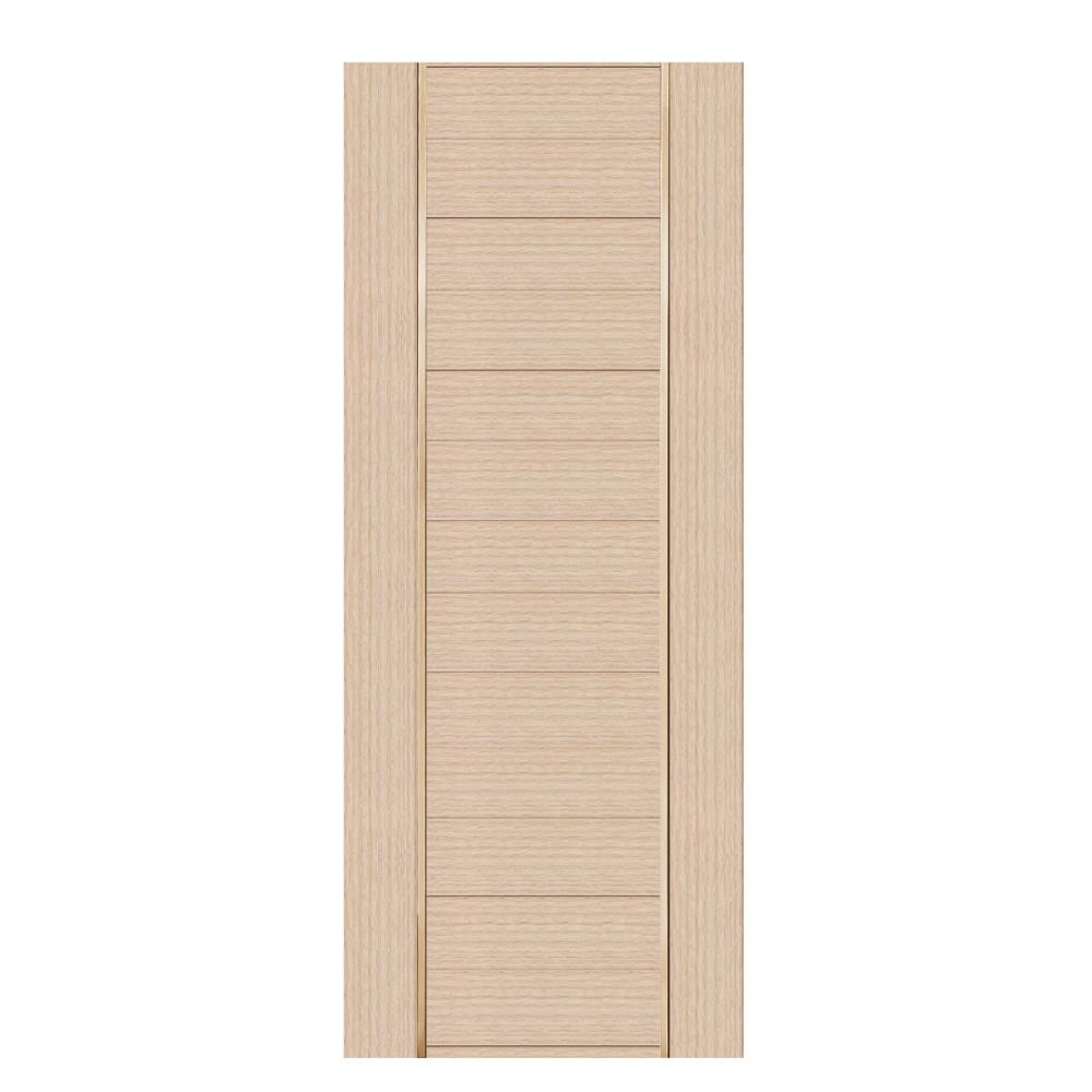 ประตูภายในโพลีสไตรีน ไม่เจาะลูกบิด LINEDEKOR DTD02G 80x200 ซม. สีบีชด้าน