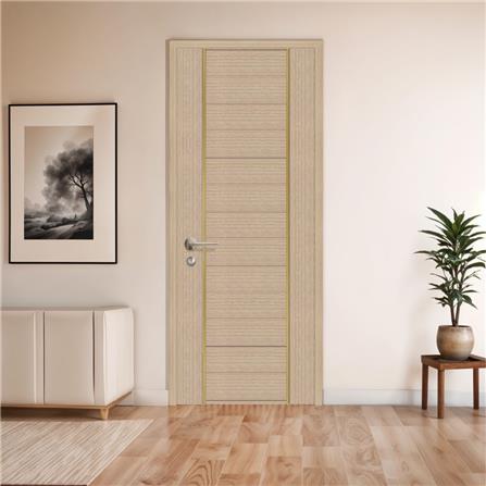 ประตูภายในโพลีสไตรีน ไม่เจาะลูกบิด LINEDEKOR DTD02G 80x200 ซม. สีบีชด้าน_2