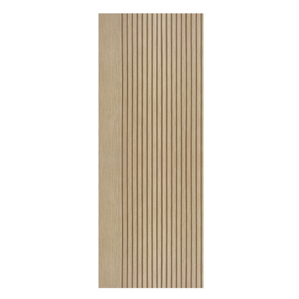 ประตูภายในโพลีสไตรีน ไม่เจาะลูกบิด LINEDEKOR VETICAL 70x200 ซม. สีบีชด้าน