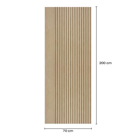 ประตูภายในโพลีสไตรีน ไม่เจาะลูกบิด LINEDEKOR VETICAL 70x200 ซม. สีบีชด้าน_4