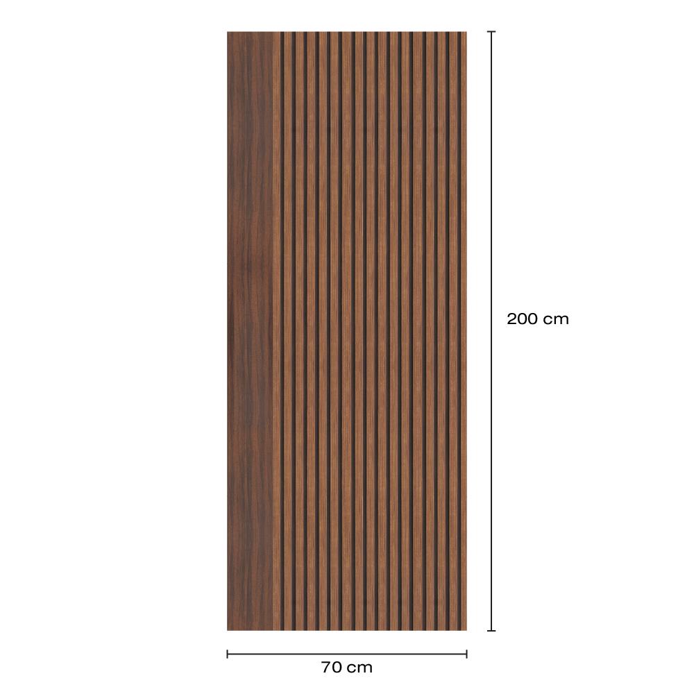 ประตูภายในโพลีสไตรีน ไม่เจาะลูกบิด LINEDEKOR VETICAL 70x200 ซม. สีโรสวู้ด